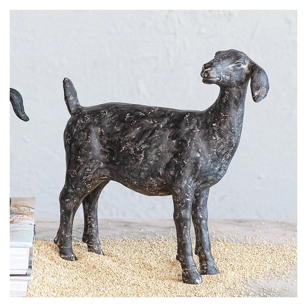 Cast Iron Finish Standing Goat