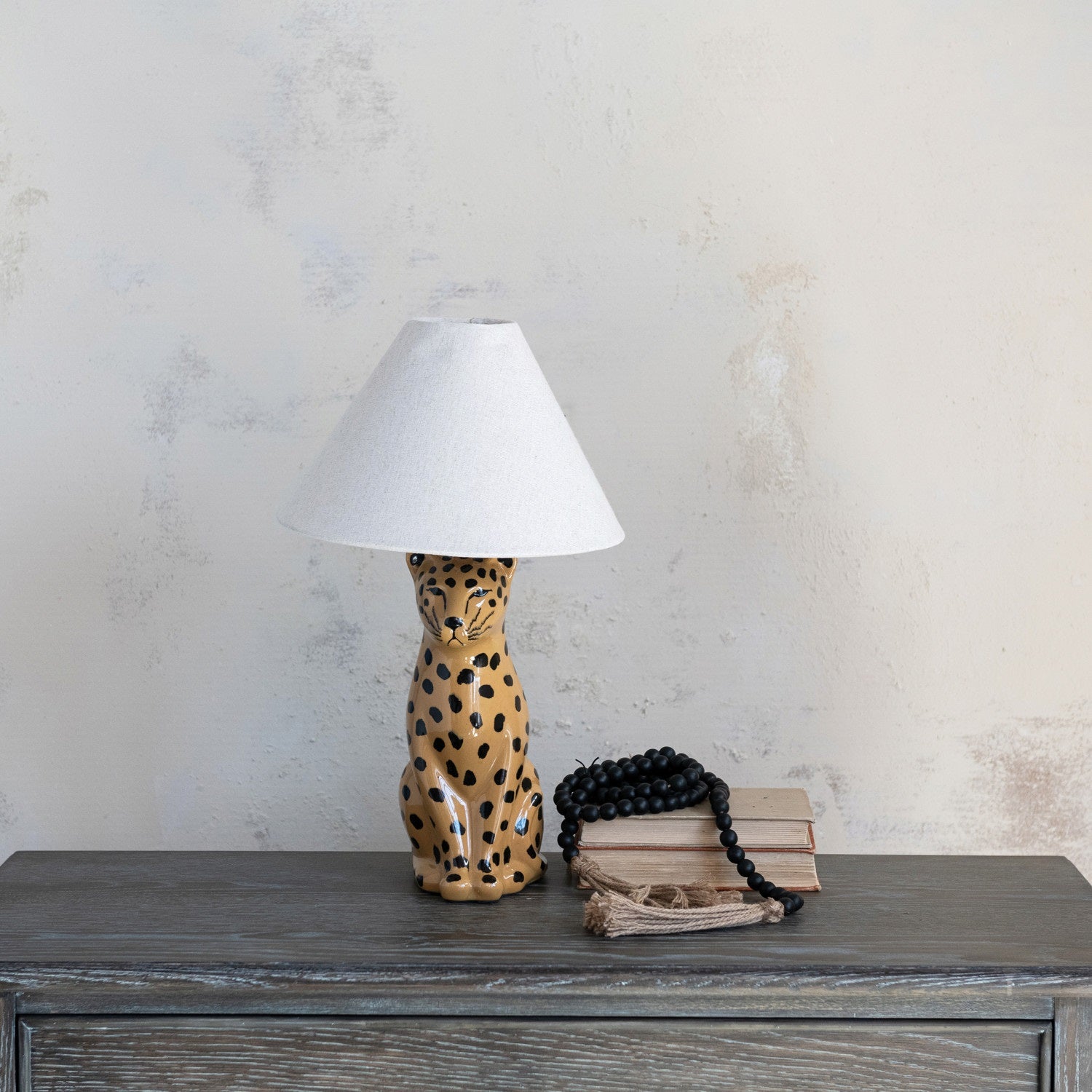 Ceramic Cheetah Table Lamp