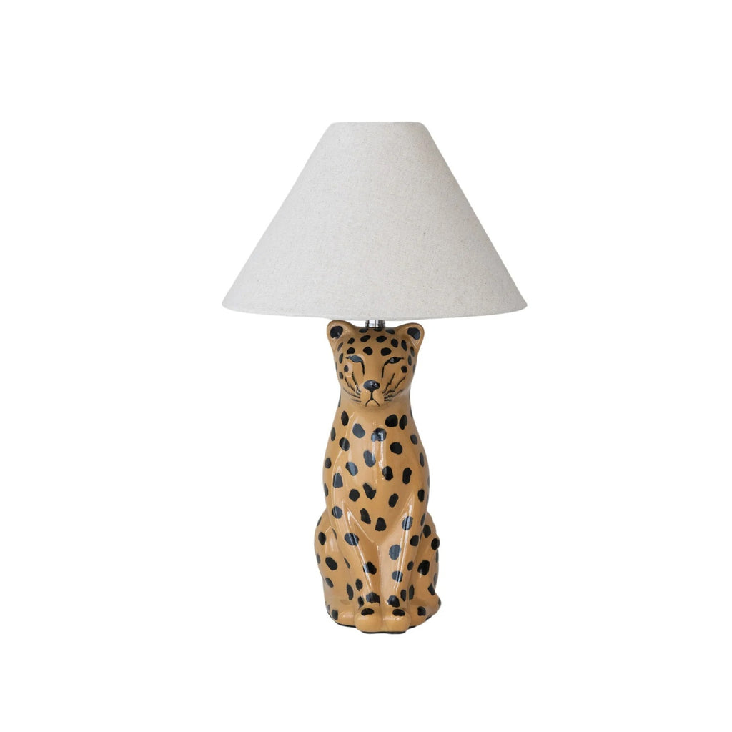 Ceramic Cheetah Table Lamp