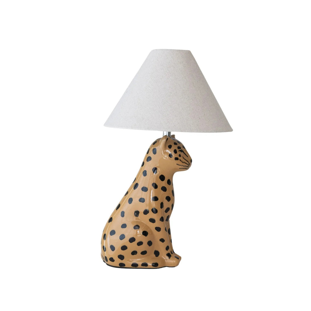 Ceramic Cheetah Table Lamp