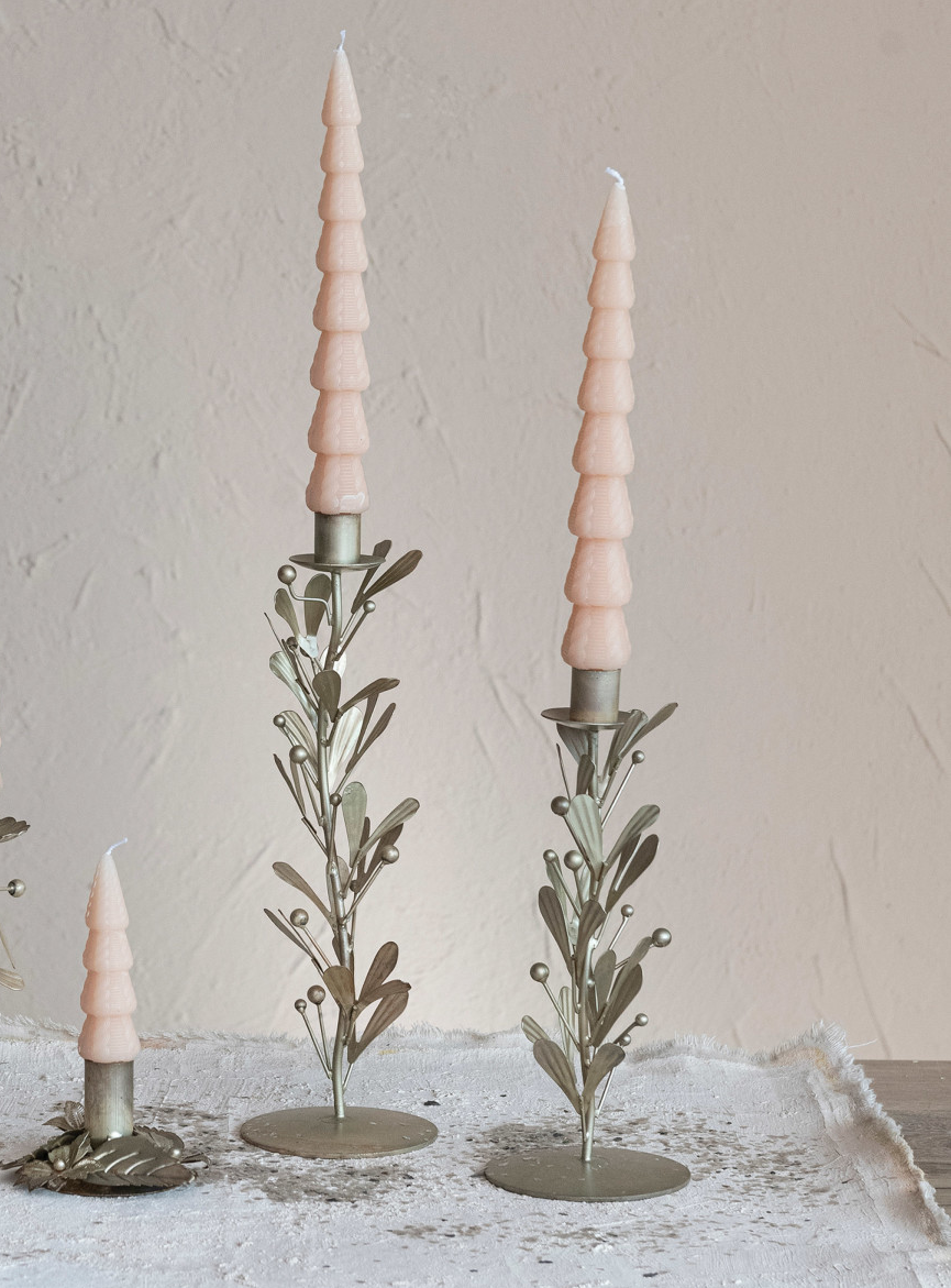 Metal Taper Candleholder / 10"