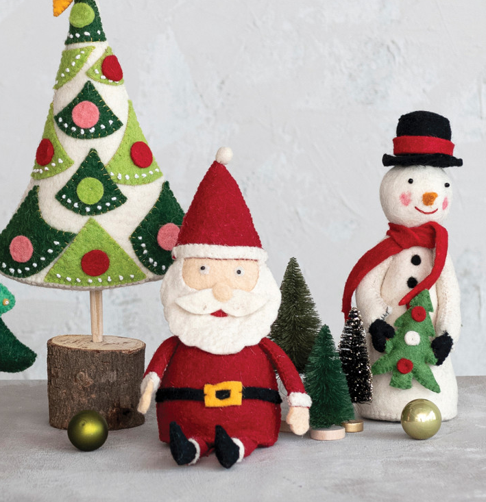 Wool Felt Santa Holiday Decor