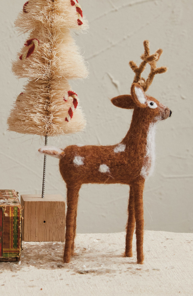 Wool Felt Standing Deer