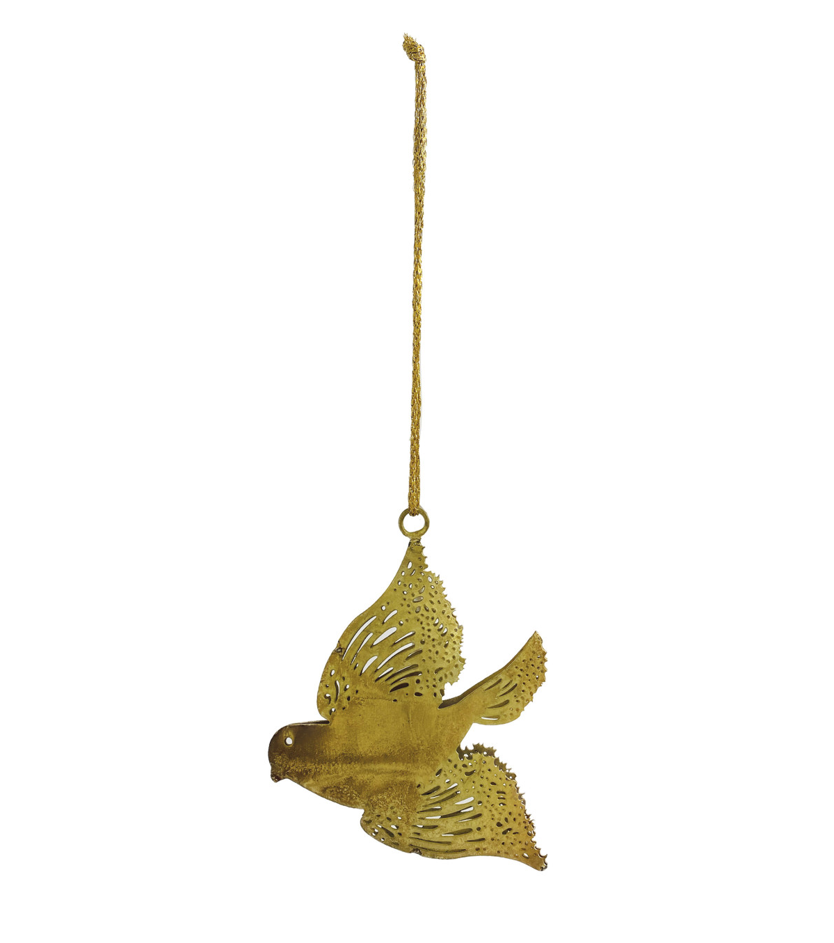 Gold Metal Bird Ornament