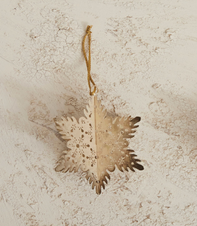 Metal 3D Snowflake Ornament / Large