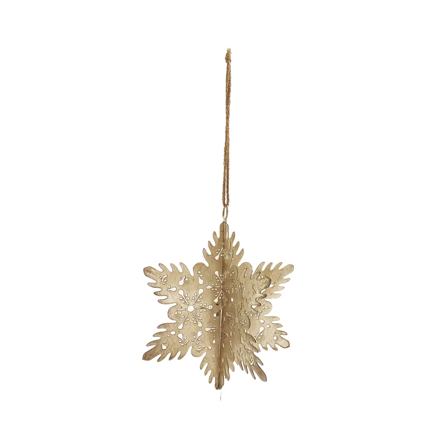 Metal 3D Snowflake Ornament / Large