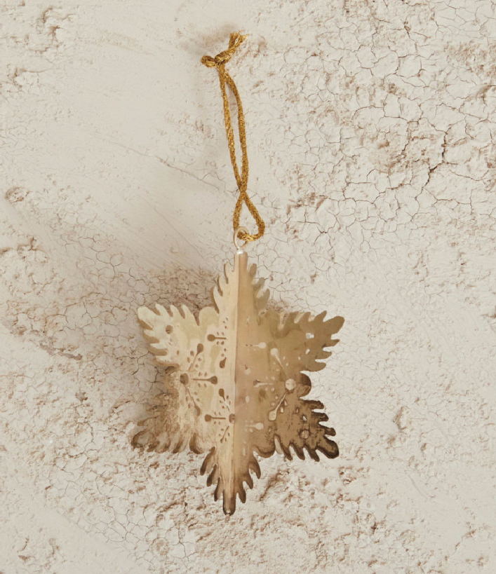 Metal 3D Snowflake Ornament / Small