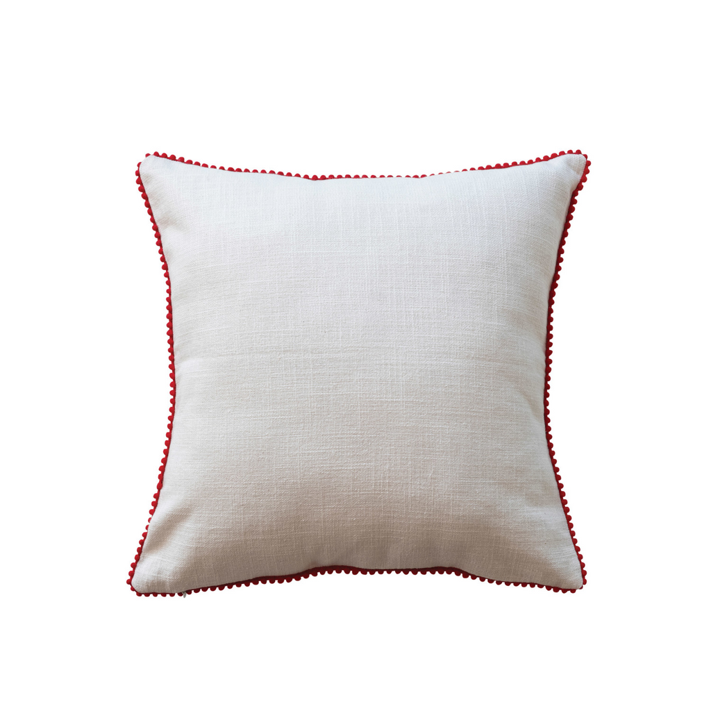 "Holly Jolly" Tufted Accent Pillow Holiday Decor