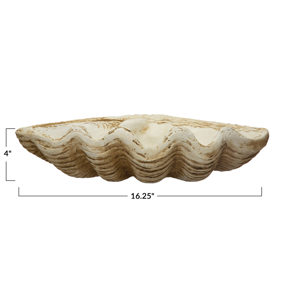 Magnesia Clamshell Decorative Bowl