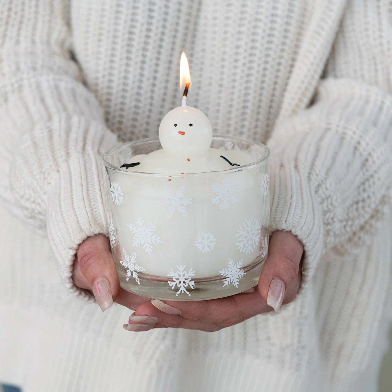 Melting Snowman Candle