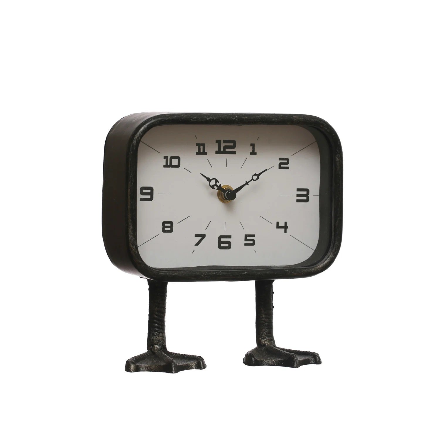 Metal Clock with Duck Feet