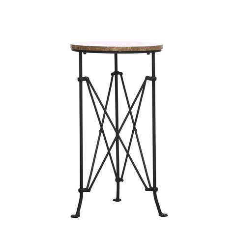 Metal Table with Marble Top