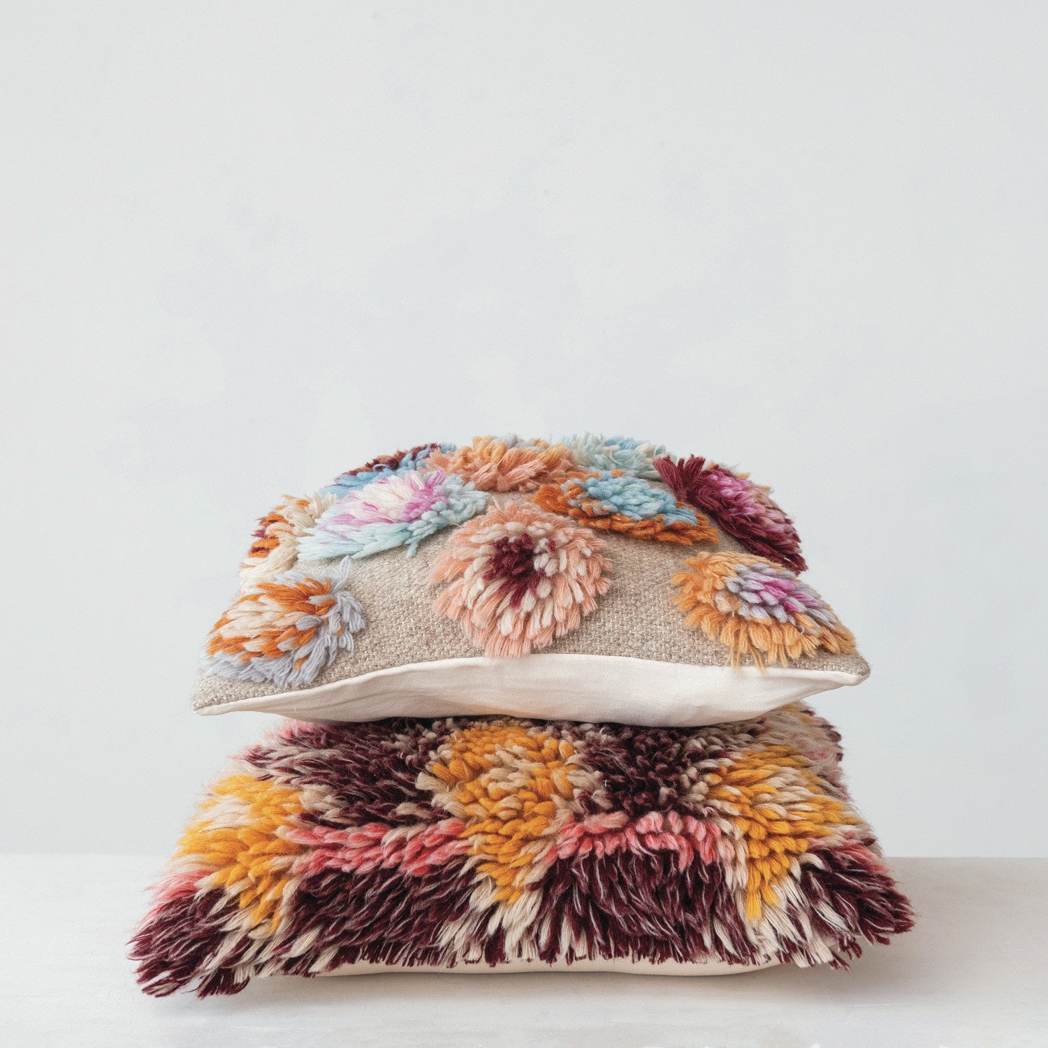 New Zealand Wool Shag & Cotton Pillow