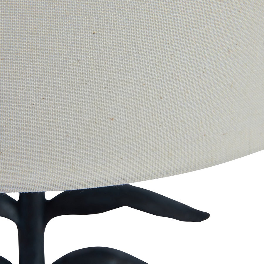Leaf Shaped Table Lamp with Linen Shade