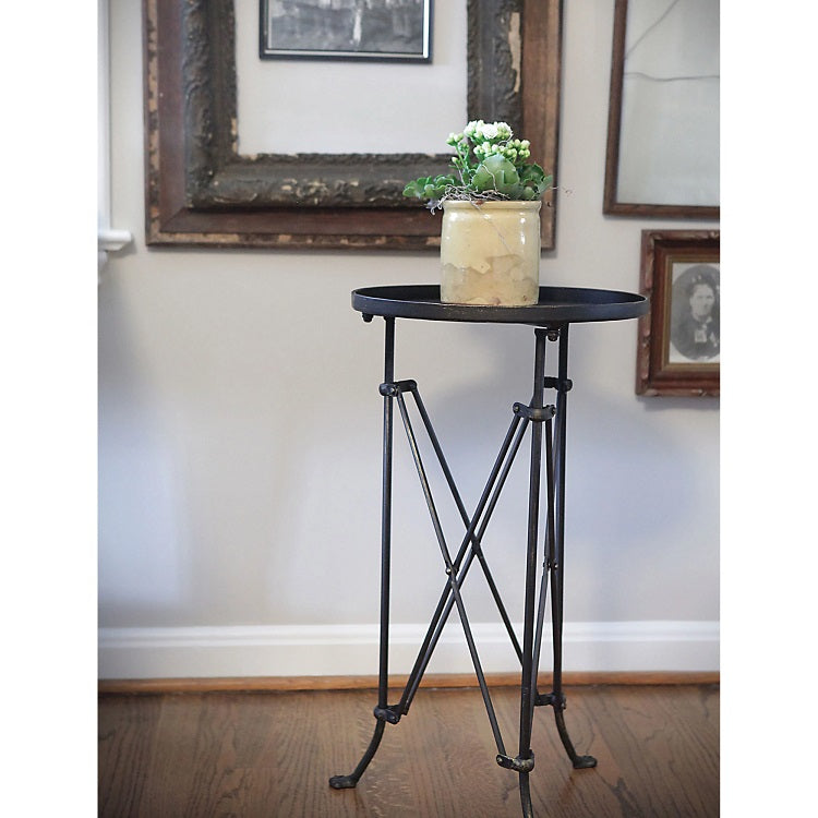 Round Metal Accent Table