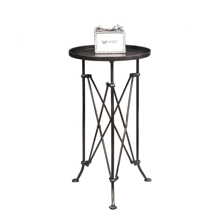 Round Metal Accent Table