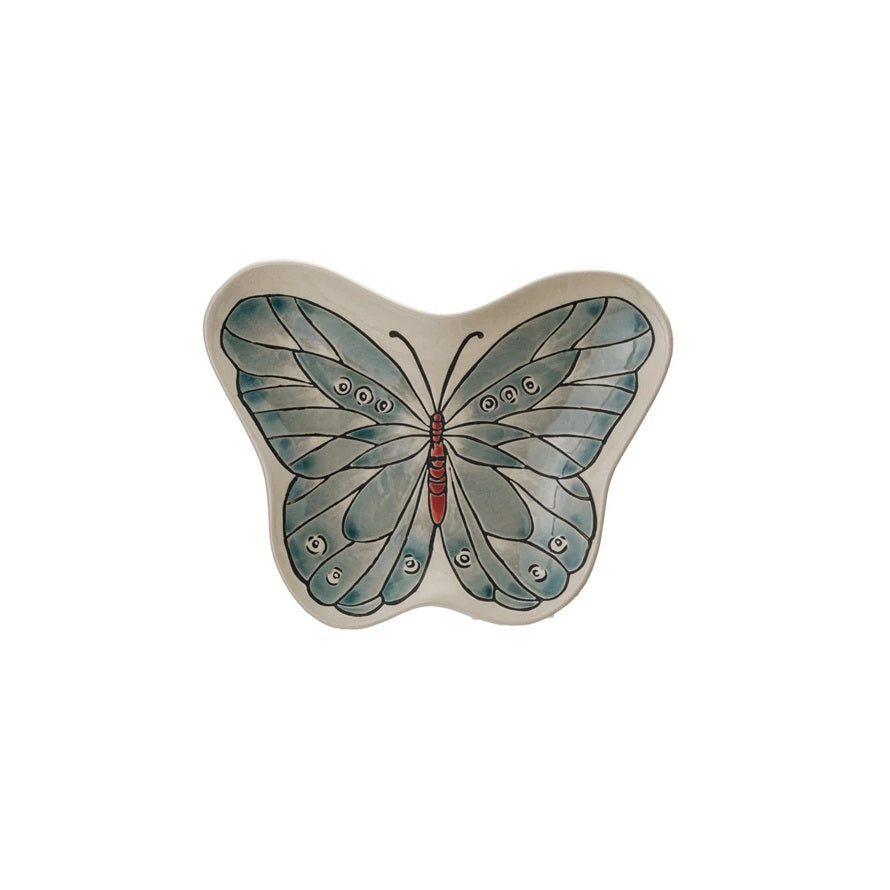 Stoneware Butterfly Plate