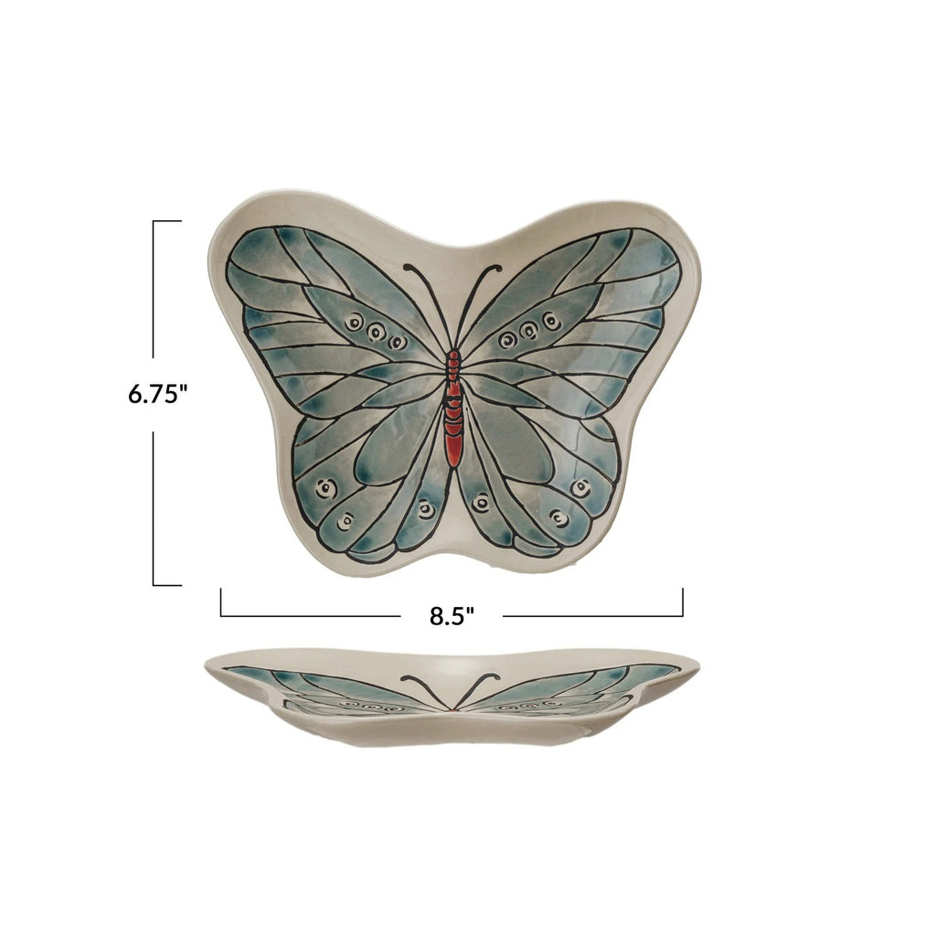 Stoneware Butterfly Plate
