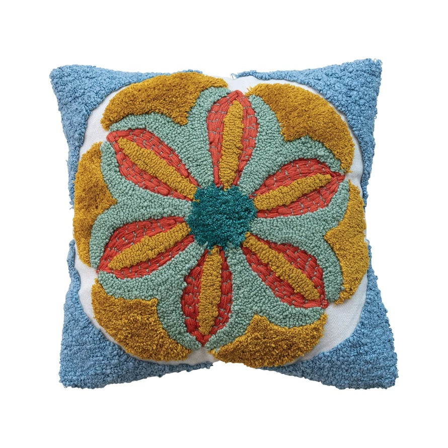 Tufted Flower Indoor / Outdoor Pillow