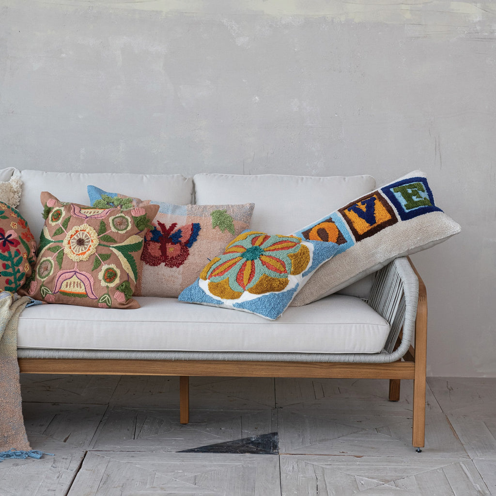 Tufted Flower Indoor / Outdoor Pillow