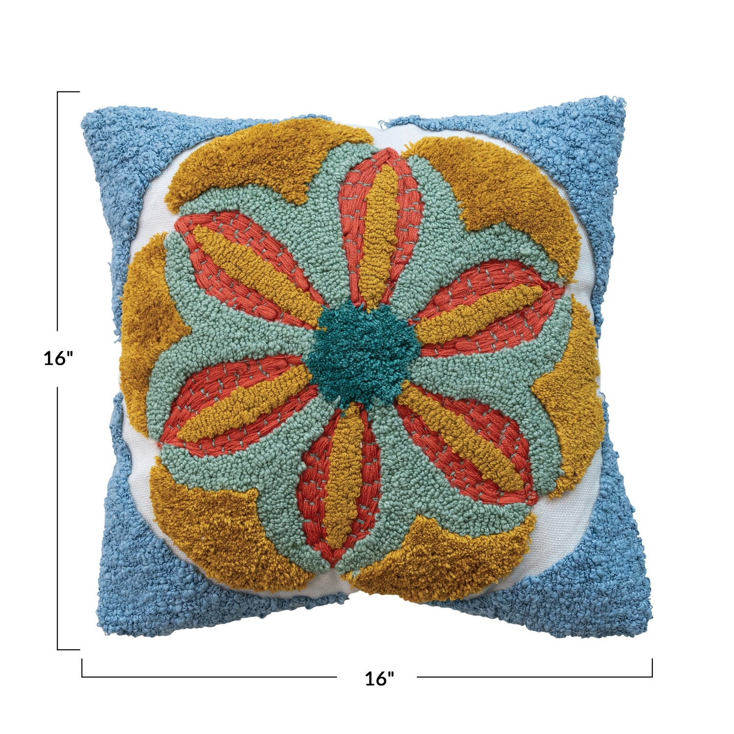 Tufted Flower Indoor / Outdoor Pillow