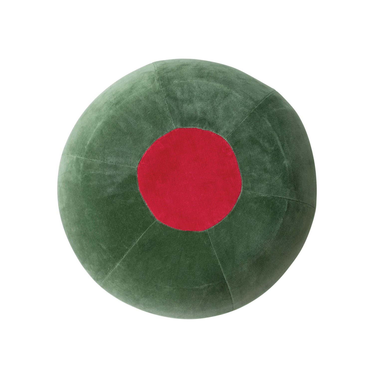 Velvet Upholstered Olive Shaped Stool