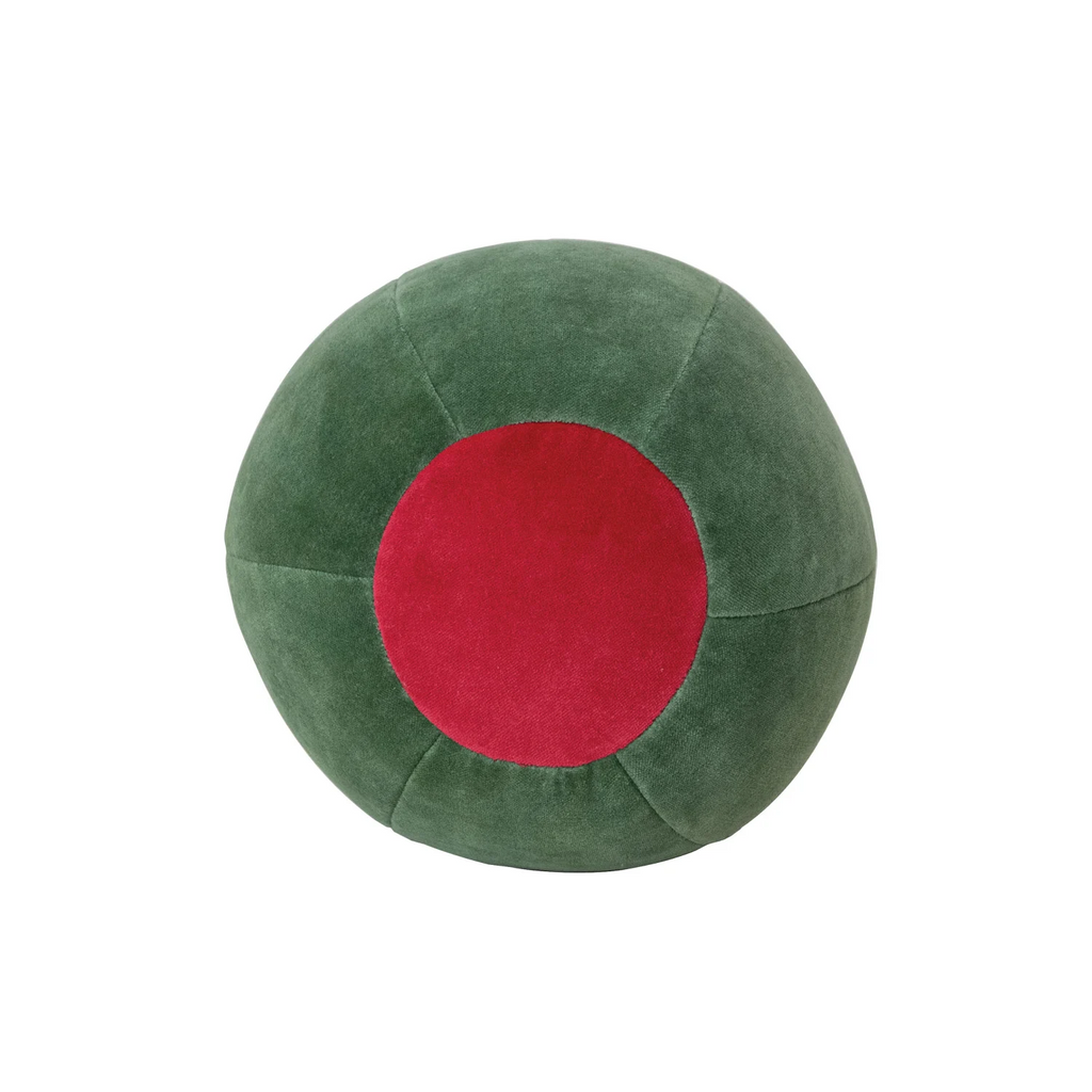 Velvet Olive Shaped Pillow