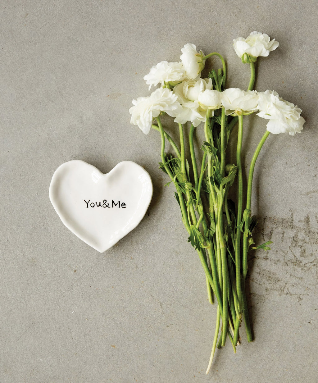 "You & Me" Ceramic Heart Dish