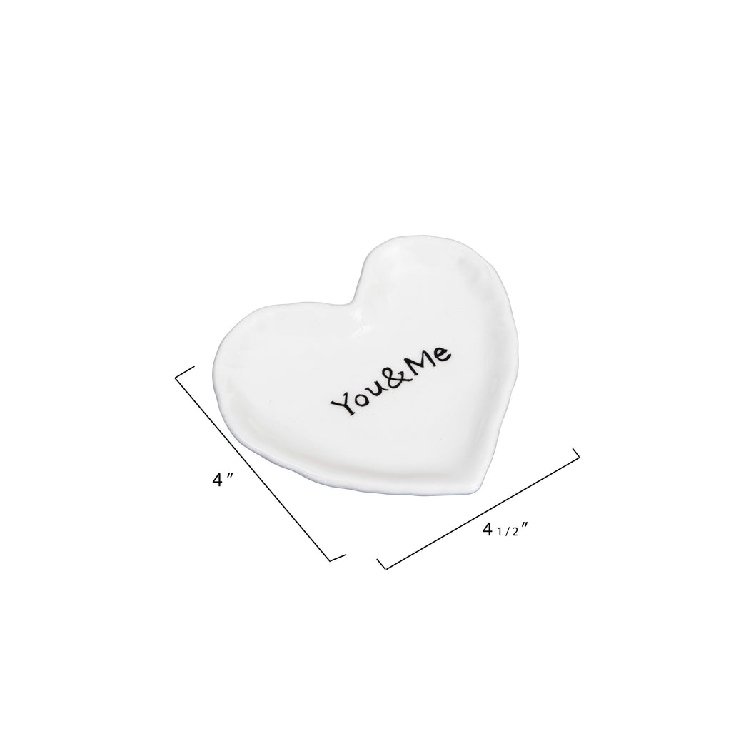 "You & Me" Ceramic Heart Dish