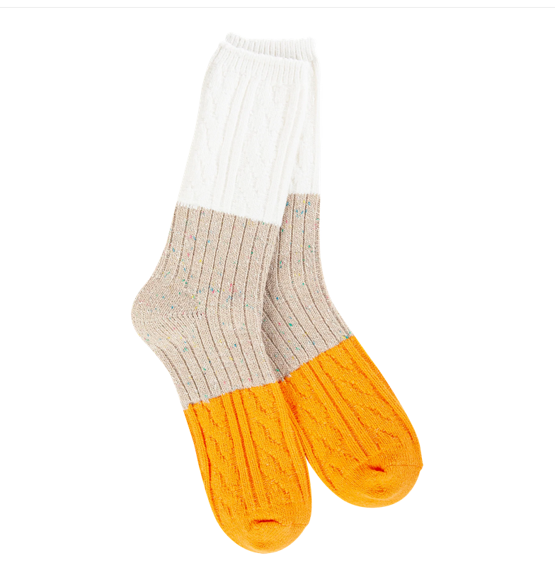 Weekend Confetti Cable Crew Sock / Click for Colors