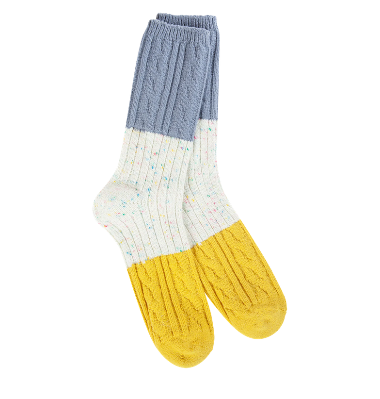 Weekend Confetti Cable Crew Sock / Click for Colors