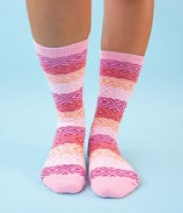 Worlds Softest Socks Weekend Gem Crew Socks Pink Multi