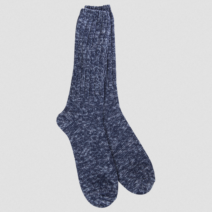 Ragg Metro Crew Socks in Denim