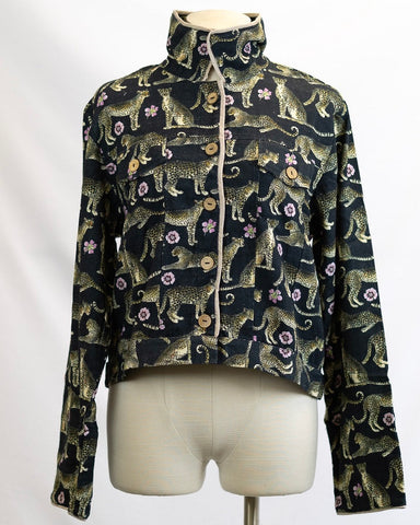 Cupcake International Cropped Bamboo Jacket Leopards