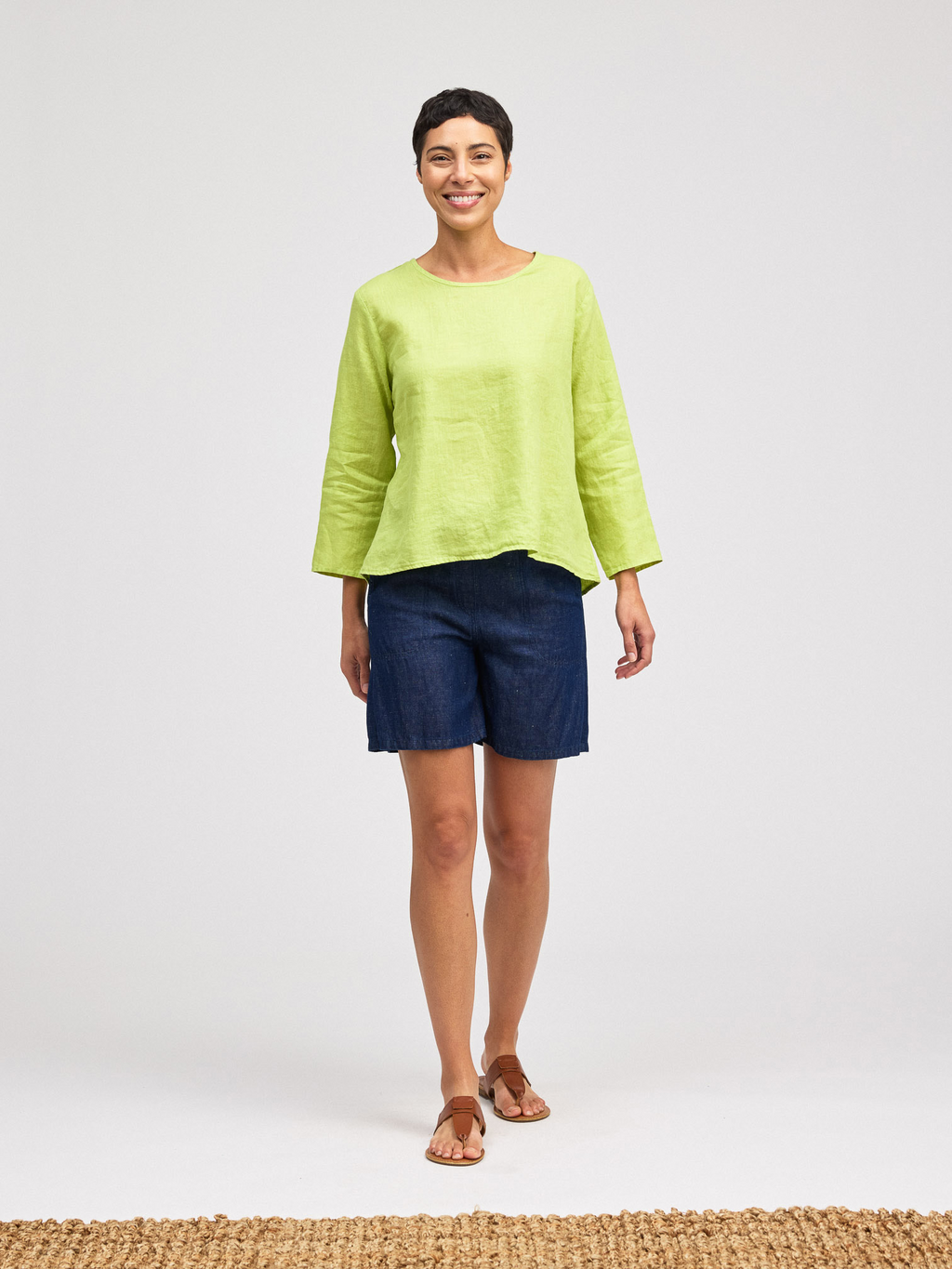 The 3/4 Sleeve Split Back Top from Cut Loose
