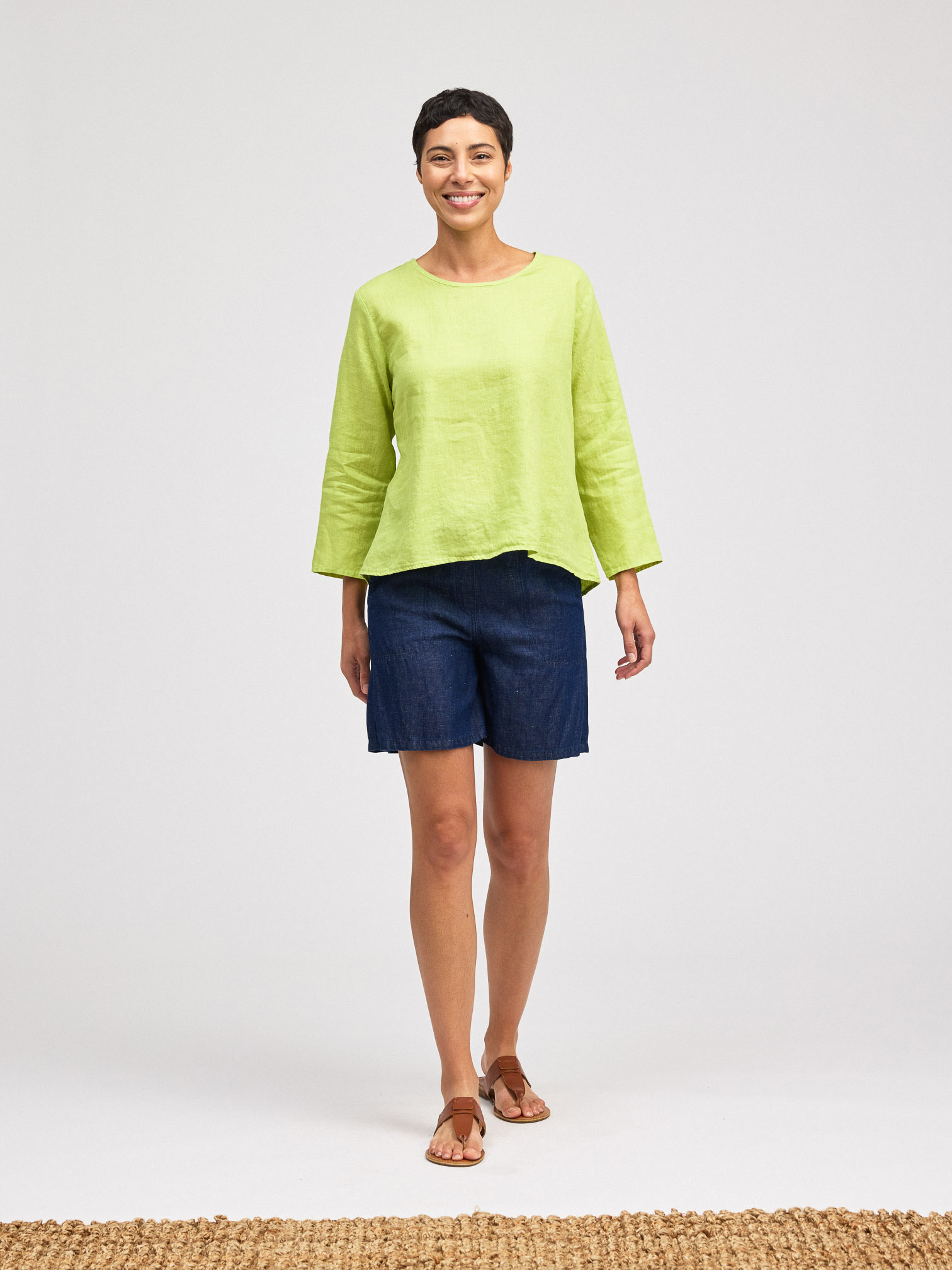 The 3/4 Sleeve Split Back Top from Cut Loose