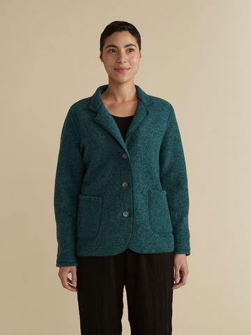 Cut Loose's Boiled Wool Pocket Blazer Deep Sea