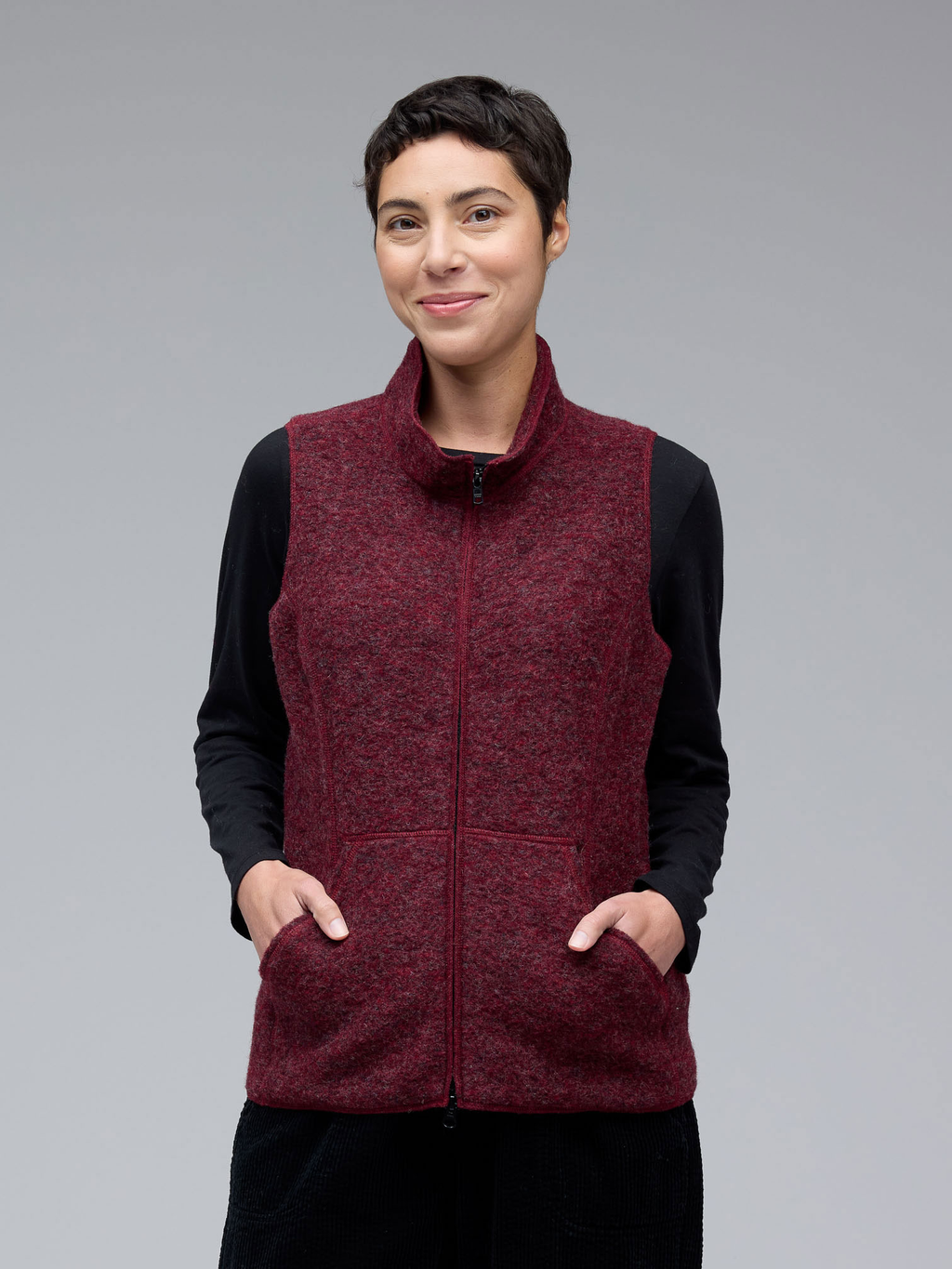 Cut Loose's Boiled Wool Zip Front Vest