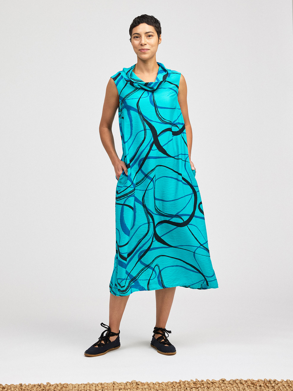 Cut Loose Cowl Neck Maxi Dress