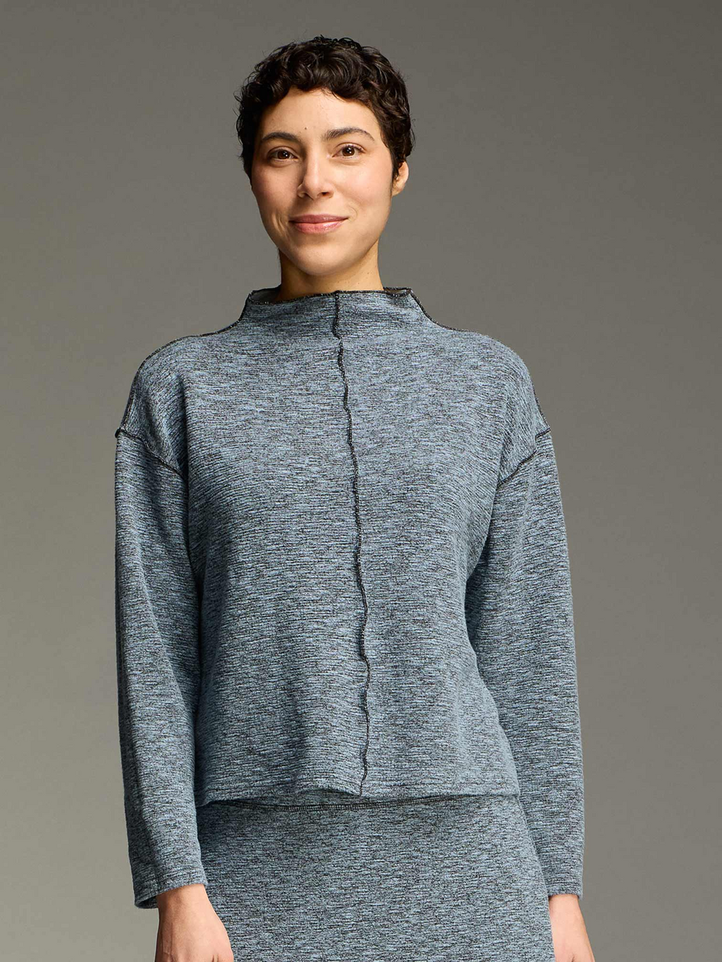 Cut Loose's Crimped Fabric Funnel Pullover