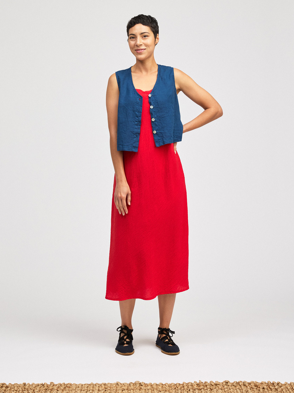 Crop Linen Vest