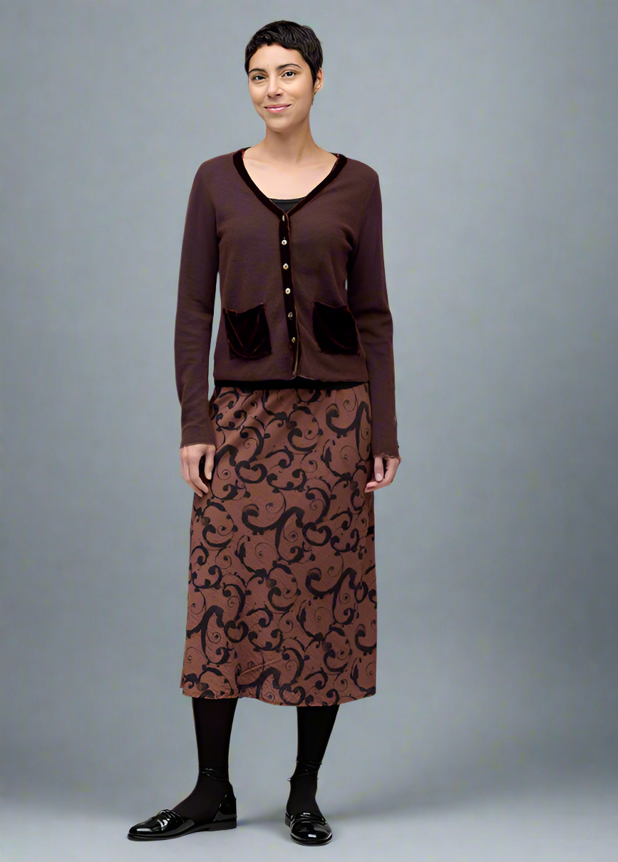 Marled Knit Crop Pocket Cardi