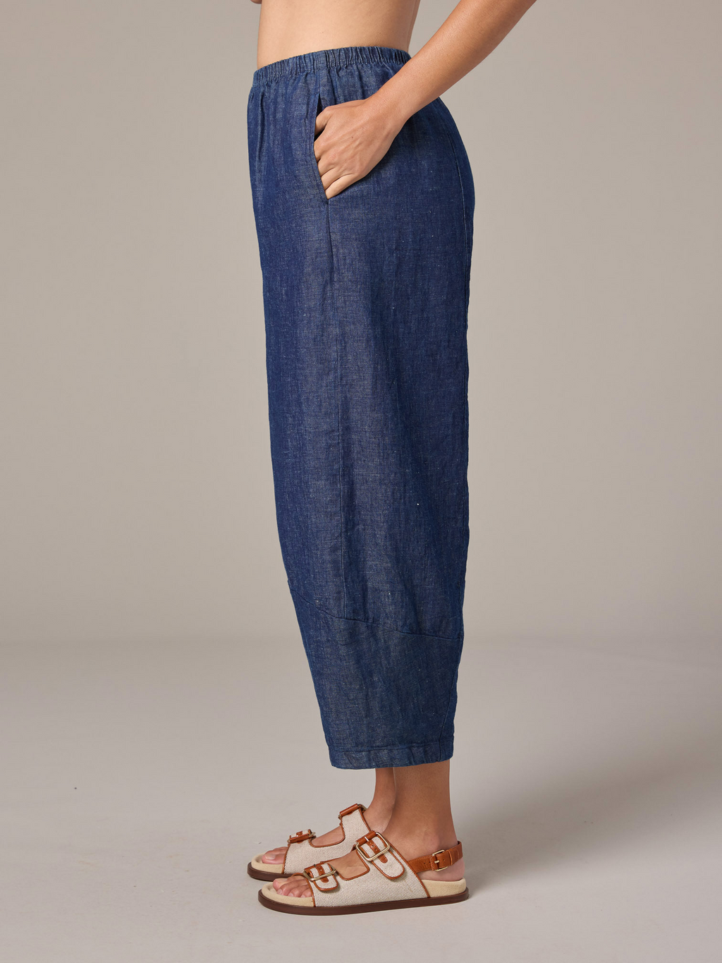 Cut Loose's flax Denim Lantern Pant