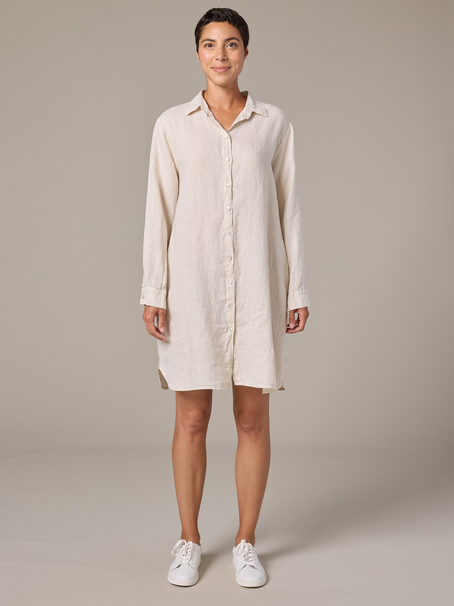 Cut Loose Linen Shirt Dress