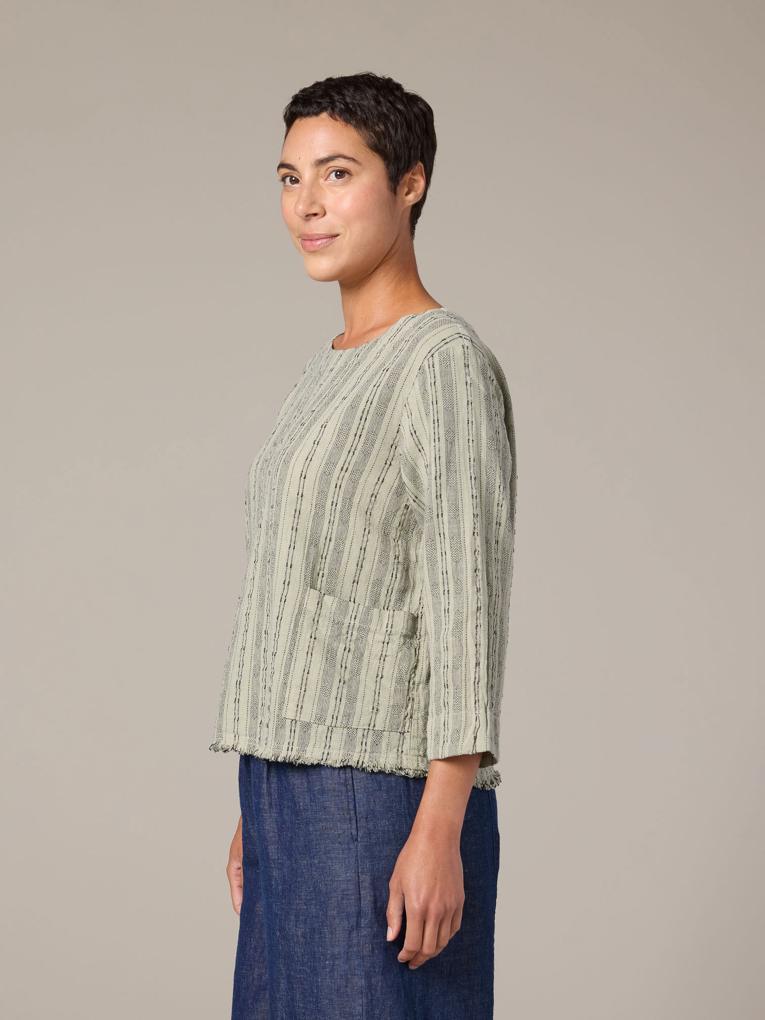 The Pocket 3/4 Sleeve Shell from Cut Loose 