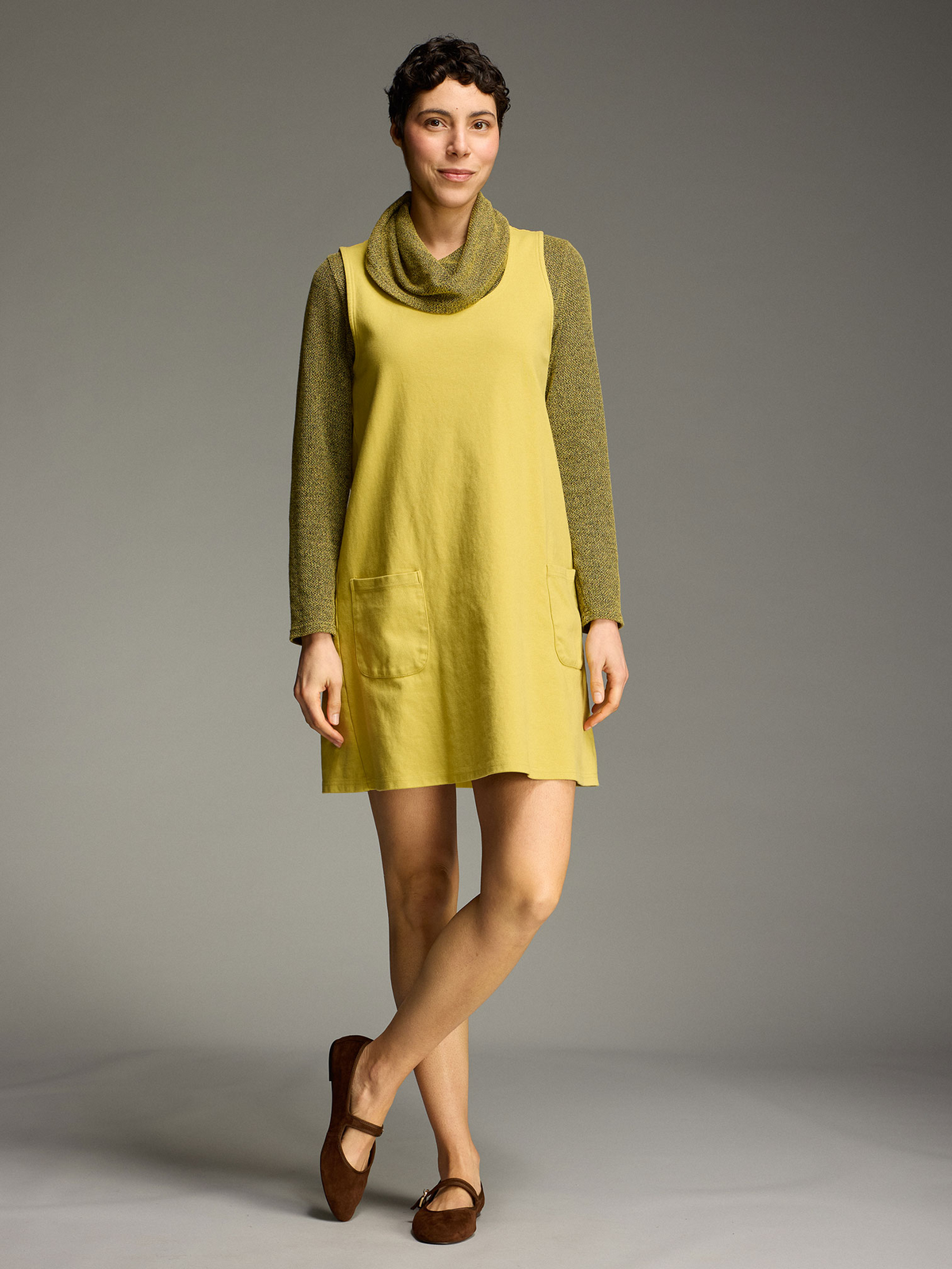 The Cut Loose Pocket Pinafore Dress