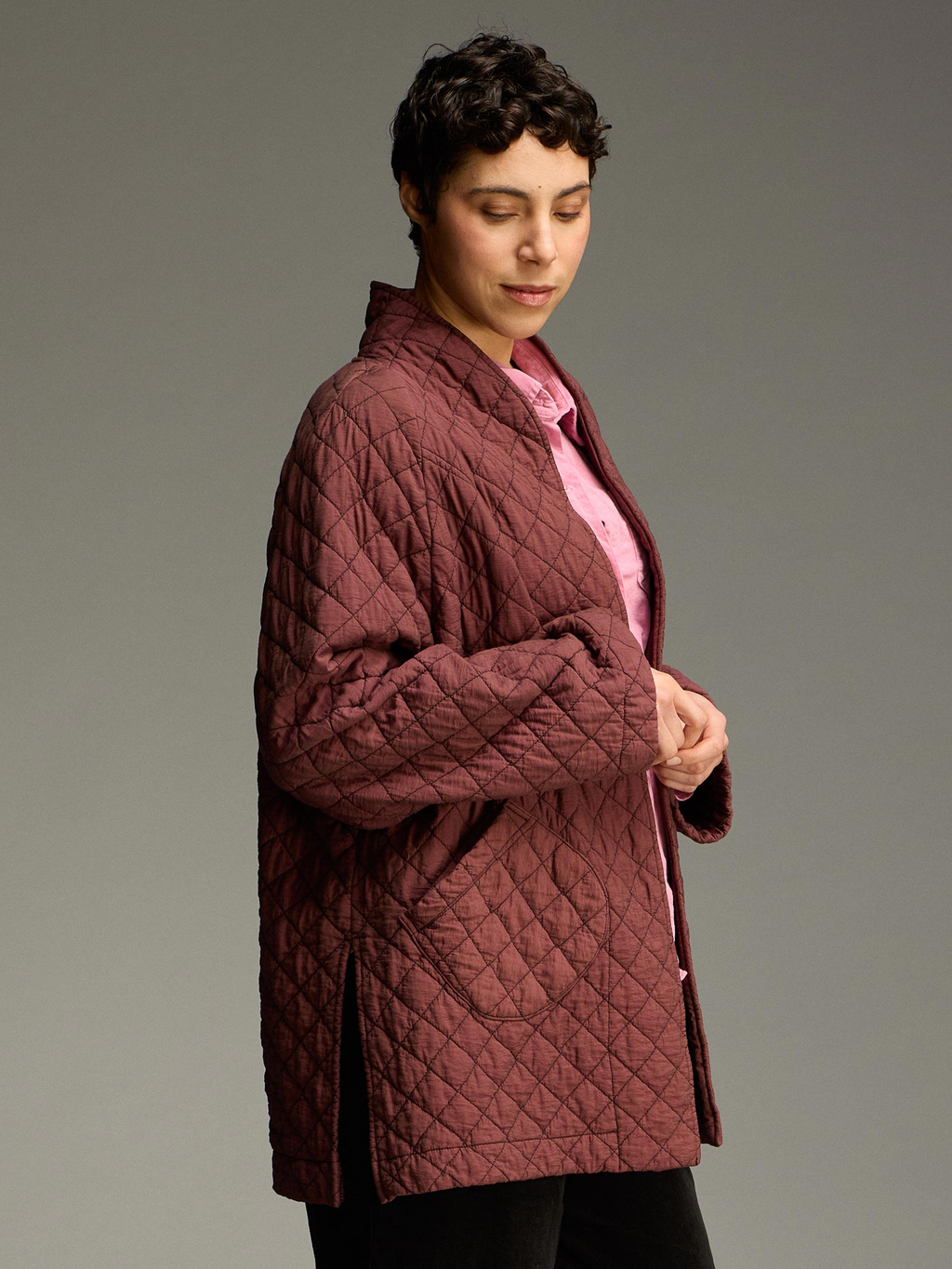 The Side Slit Coat from Cut Loose in Cinnabark
