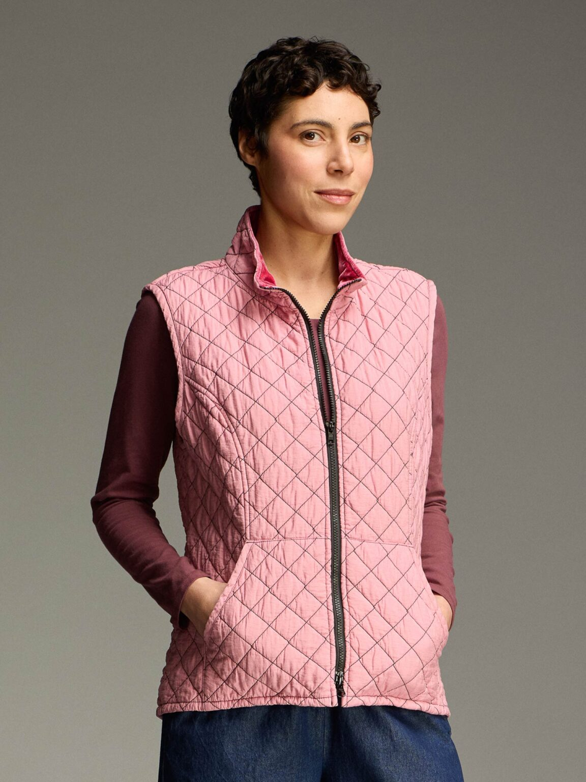 Cut Loose's Zip Front Quilted Vest