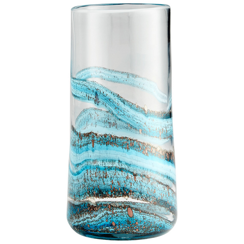 Rogue Blue & Gold Dust Vase / Large