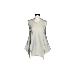 Cynthia Ashby Gemma Tunic Tank Top White A-line with Pockets